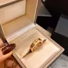 High-end Luxo Búlgaro S925 Silver Jewelry Anel de ouro, homens e mulheres anel de noivado de presente, incrustado Zircon Plating 18k RoseGold