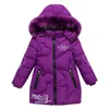 Bébé fille vêtements 3-12 ans hiver veste rembourrée chaud mode enfants à capuche filles fausse fourrure 211027