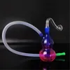 Mais barato pequeno queimador de óleo de vidro bong tubos de água com 10mm masculino grosso pirex vidro queimador de óleo tubo de silicone para fumar preço de fábrica