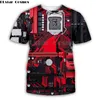 Plostar Cosmos Electronic Chip Hip Hop Tshirt Mężczyźni 3d Pełny Druku Koszulki Lato Krótki Rękaw Tee Harajuku Punk Styl Kobiety / Unisex 210629