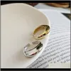Zespół Biżuteria Oświadczenie Mody Pierścionki dla kobiet 100percent 925 Sterling Sier wcięte wklęsłe i wypukłe Cambered Open Ring Drop Dostawa 2021