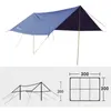 Camping Awning Canopy Tent Anti-UV SunshadeRainproof Ultra-light Waterproof Tent Tarp Shelter Fishing Shed For Camping Picnic Y0706