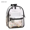 Sac à dos mode Transparent étanche Pvc sac de plage holographique femmes sac à dos primaire Mini cartable pour adolescente Mochila Feminina