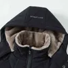 厚いフリースフードパーカージャケット男性冬の高品質防水コートファッションカジュアルウォーウールライナーパーカー男性211216