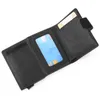 Dienqi RFID Blocking Credit Card Holder Men Portefeuilles Slim Business Cuir en cuir Métal Holder Pocket Boîte Magic Smart Wallet8600453