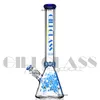 Honingraat 9mm dik glas beker bong 18 "enorme grote bongs water pijp zware pijp kleurrijke dab rig heady wax moking bubbler giliglass paars