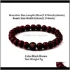 Beaded, Strands Drop Delivery 2021 Fashion Men Beaded Bracelets Handmade Bead Bracelet Stretch Hip Hop Jewelry Black Brown Wood Beads Sandalw