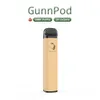 100 % 원래 gunnpod 일회용 전자 담배 장치 키트 2000 퍼프 1250mAh 배터리 미리 포장 된 8ml 포드 스틱 vape 펜 정품 VS 바 플러스 맥스