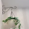 Hooks & Rails Metal Hook Hanger Leaf Shape Indoor And Outdoor Wall Type Plant Pot Hanging Bracket Flower Holder Iron