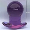 Nxy Sex Anal Toys New Purple Crystal 50mm Large Butt Plug Gagina Ball Glass Dilatador Anal Dildo Bead Prostata Massage Buttplu4618060