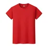 men and women round neck solid color T-shirt summer cotton bottoming short-sleeved half-sleeved 0A0Ei