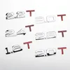 3D Metal Car Trunk Engine Displacement Scale Emblem V6 V8 4WD Auto Stickers 1 3 1 4 1 5 1 6 1 8 2 0 2 2 2 4 2 5 2 8 3 0T277d