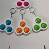 500 Stück Fidget Finger Bubble Schlüsselanhänger Silikon Schlüsselanhänger Karabiner Spielzeug sensorische Fidgets für Kinder Anti Angst Stressabbau Brett Fingerspiel Pandent hH33L3VW