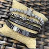 4 pezzi / set + numeri romani bracciali in acciaio al titanio braccialetti per coppie braccialetti per gioielli da uomo e da donna