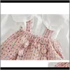 Uppsättningar baby baby, barn moderskap droppe leverans 2021 mode kläder vit blus tröja knit rosa övergripande söta toddler tjejer höst outfits