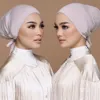 Модальный мягкий под крышкой Внутренняя крышка Hijab Cap Reterly Мусульманские Женщины Bandage Подключающий Бонущий Бозон Исламский Рабы Тюрбан Оголовье Регулируемый