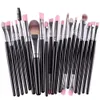 20PC Dames Make-up Borstels Gereedschap Toiletto Kit Wol Make Up Brush Set Pro Blending Eyeshadow Powder Foundation Eye