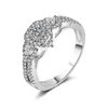 Wedding Rings FEFIDAY Elegant Teardrop Ladies Fashion Women Jewelry For Luxury Custom Crystal One Zirconia Engagement Ring