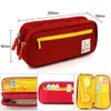 Pencil Cases Large-capacity Stationery Box, Double-layer Multi-function Student Case, Zipper-3 Color School 20.8*5.8*9cm