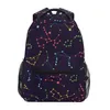 School Bags Fashion Student Bag Black Backpack Sky Star Printing Women's Big Capacity Travel Laptop For Girls Gift