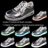 EUR 30-44 Children's Sneakers glowing Fashion USB Rechargeable Lighted up LED Shoes Kids Luminous Sneakers for Boys & Girls 211022