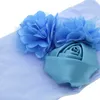 Noeud papillon élastique bandeaux grande fleur bébé fille bandeaux bandeau cheveux capuche bandeau accessoires de mode blanc bleu violet