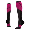 Sports Socks Professional Compression Kvinnor Män knä Hög 20-30 mmHg ödem Diabetes Varicos Vener som kör strumpa