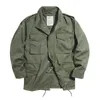 Maden M65 Jackor för män Army Green Oversize Denim Jacket Militär Vintage Casual Windbreaker Solid Coat Kläder Retro Lös 210818