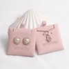 Gift Wrap 50pcs Customize Logo Microfiber Jewelry Insert Cards, Display Packaging, Earring Necklack Slots Soft Suede Pads