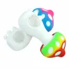 Smoking Pipe Handleidingen Siliconen Mini Bong Olie Rig Dab Rigs 4.3 "Mushroom Tobacco-buis met glazen kom Droog kruid