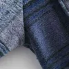 Vintage kobieta Oversized Blue Plaid Patchwork Woolen Coat Jesień Zima Moda Damska Miękkie Grube Koszule Kobiet Luźna Kurtka 210515