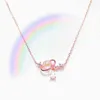 Aurora Water Drop Star Moon Necklace Cute Girl Clavicle Chain Heart Sweet Student Necklace G1206