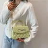 Omuz Çantaları Moda Çanta Çanta Kristal Yay Küçük Kare Çantalar Çanta Bayanlar Moda Bir Crossbody Zinciri