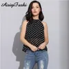 Women Summer Polka Dot Blouse Black And White Chiffon Top Casual Female Off The Shoulder Tops For Sexy Blouses Women's & Shirts