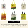 Nxy Shopping Bags Large Custom Canvas Totes for Women Cotton Big Reusable with Zipper Black Supermarket Eco Grocery Shoulder 0209