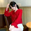 Herfst Korea Mode Vrouwen Lange Mouw Dubbellaags Kraag Ruffles Shirts Dames Tops Zoete Slanke Chiffon Blouses S135 210512