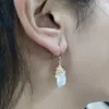 14k gold pearl drop earrings