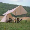 Tenda di lusso in cotone di alta qualità 3-4 persone con palo in acciaio Tessuto da campeggio all'aperto 220x220xH200cm Tende e rifugi