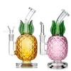 2021 Hookahs Glass Bongs Dabber Rigs Water Bong Smoking Pipes Pineapple Design 7.8 Inch Height 14.4mm Joint with Quartz Banger Or Slide Bowl