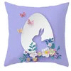 45*45 cm/18*18 cali wielkanocna poduszka sofa Królika Poduszka Poduszka Poduszka Poduszka Easter Eggs Bunny Decor Decor Poduszki samochodowe Covery Dekoracja imprezy JY0955