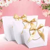 10pcs Large Size Gift Box Packaging Gold Handle Paper Gift Bags Kraft Paper With Handles Wedding Baby Shower Birthday Party 211108