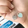 10mm 2 heart necklace woman stainless steel blue pink green pendant jewelry on the neck Valentine Day Christmas gifts for girlfriend wholesale
