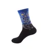 Мужские носки 5 пар гребных хлопка для мужчин мода мода хараджуку стиль дышащий дезодорирующий художественный рисунок