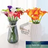 Couronnes de fleurs décoratives 2 pièces 34 cm Mini Calla Lily PU artificielle fausse décoration de fête de mariage chevet Art décor plantes maison prix d'usine conception experte qualité