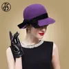 cappello cloche viola