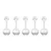 50PCS UV Acrylic Navel Stud Rings Labret Lip Nose Bell Button Ring Body Piercing Jewelry Set