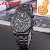 Crime Premium masculino Full funcional Full Wristwatch 42mm Movimento de quartzo masculino relógio de tempo assistir Fulll Aço inoxidável Banda de pulso OROLOGI DA UOMO DI LUSSO