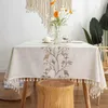 Plain Color Tablecloth Cloth Tassel Anti-stain and Napkin Ins Style Side s Decorative Tray Cloths 211103
