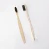 Uchwyty szczoteczki do zębów Naturalne bambusowe rączka szczoteczki do zębów Kolorowe wybielanie miękkie włosie ekologiczne doustne