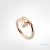 2021 Designer Rings Classic Luxury Designer Jewelry Women Rings Nail Ring Titanium Steel Gold-Plated Never Fade NOT273G